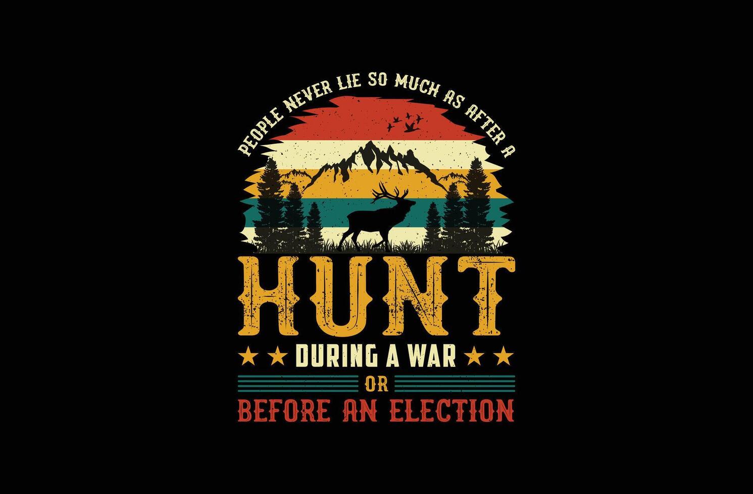 hunting t-shirt design vector