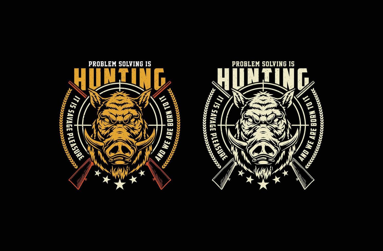 hunting t-shirt design vector
