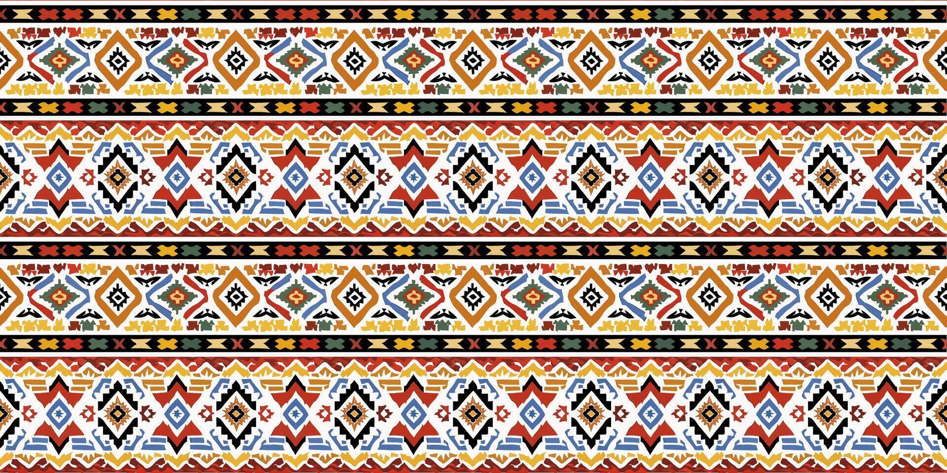 Aztec colorful seamless pattern vector