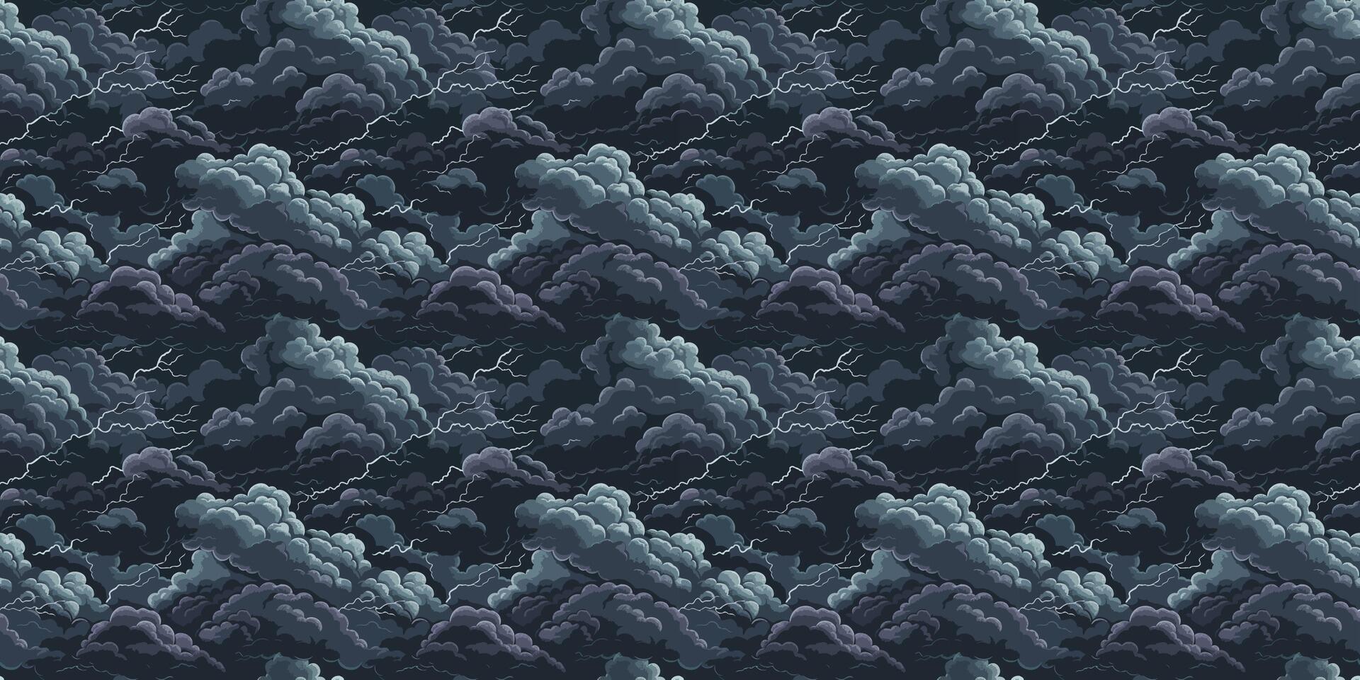 Dark Clouds Seamless Pattern vector