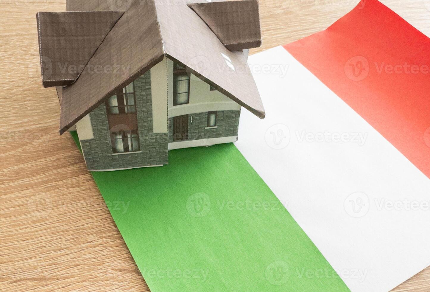 Architectural company. flag of ireland. Place where the architect thinks about the layout. Creation of architectural projects. Designer office. Design documentation for the house. photo