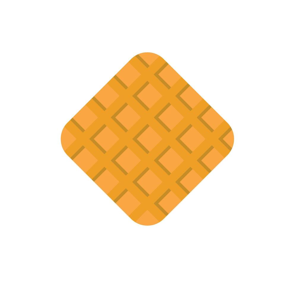 Flat design Belgian waffle icon. vector