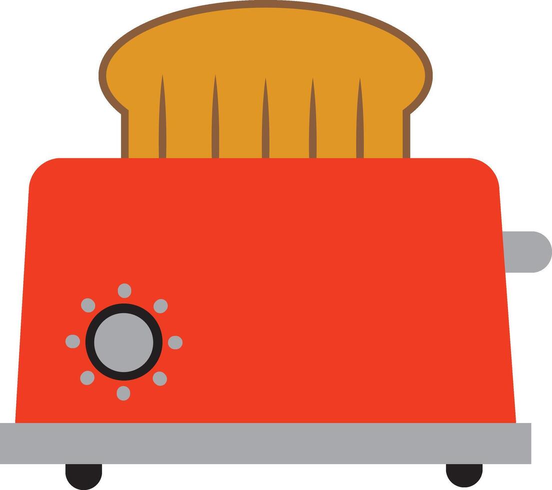 Modern toaster icon. Toasted bread. Breakfast. vector