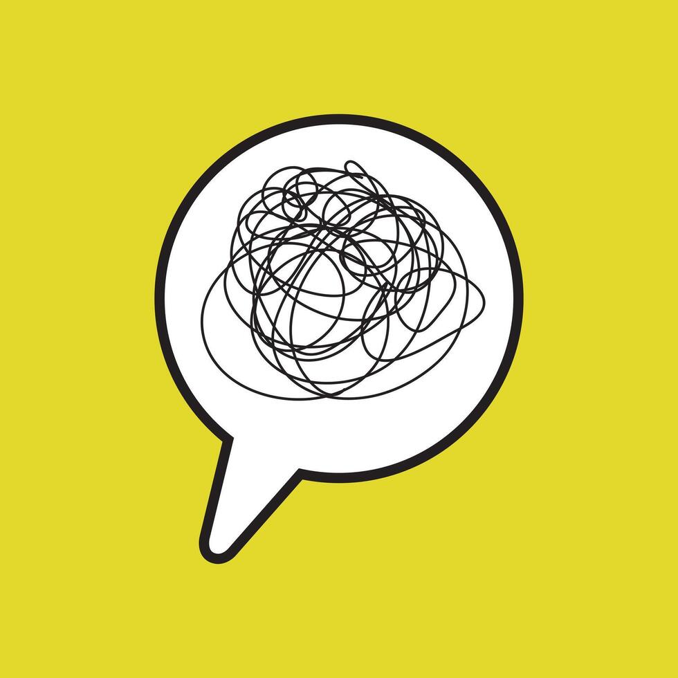 Confusion and worry speech balloon sign. . vector