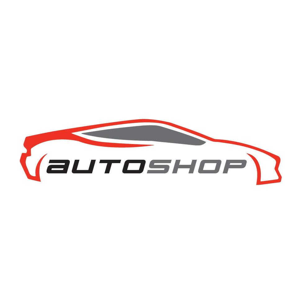 Auto shop sports car dealership logo design template vector