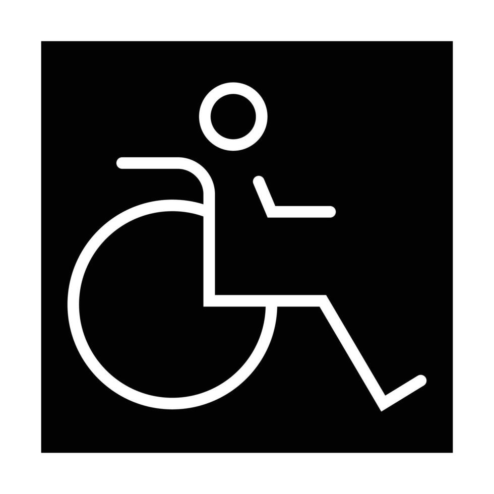 Disabled person icon on white background vector