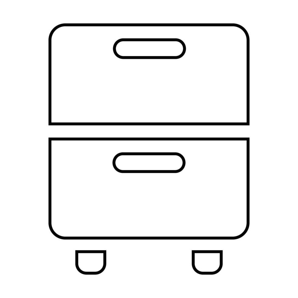 Drawer icon on white background vector