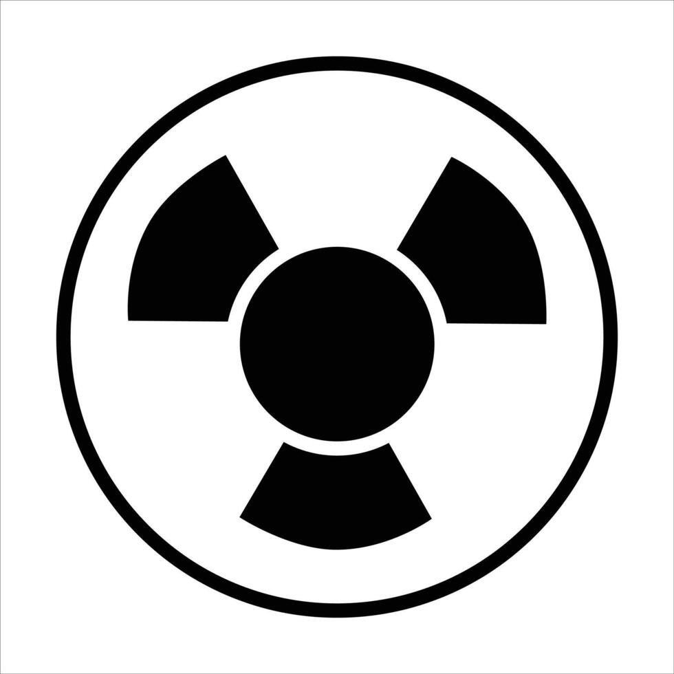 radiation sign icon on white background vector