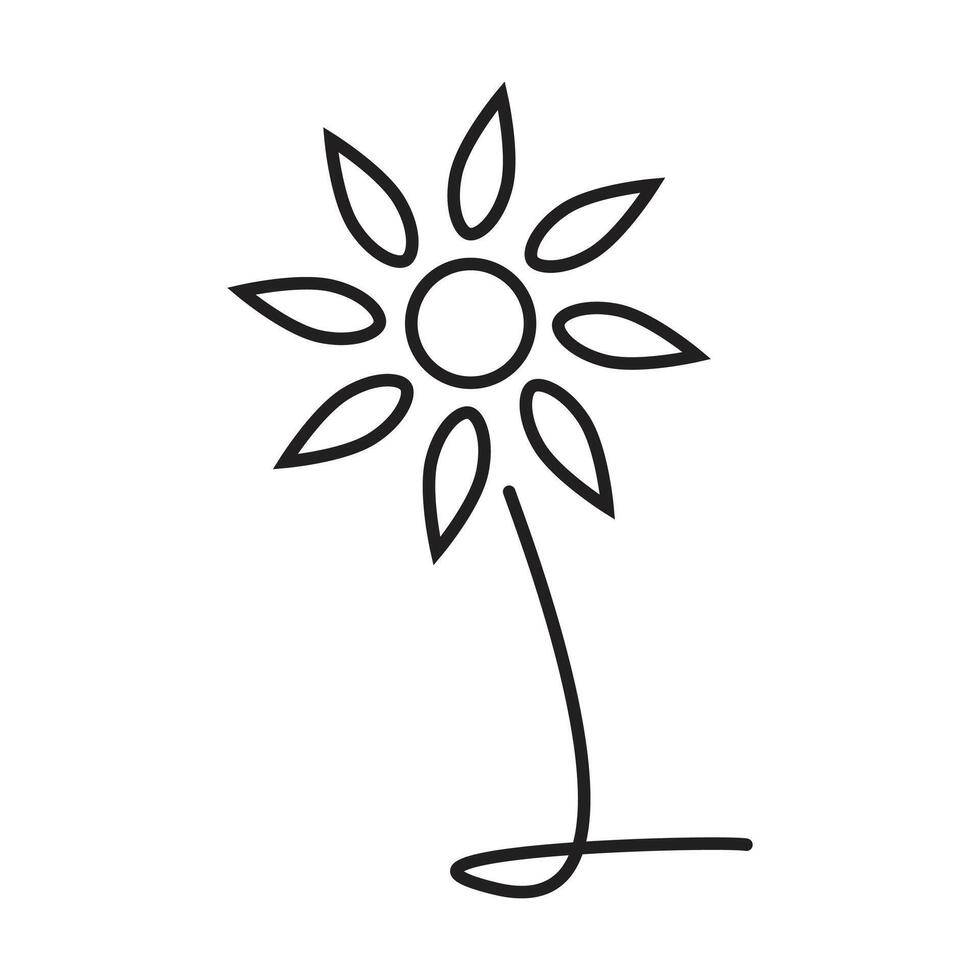 Flower icon on white background vector