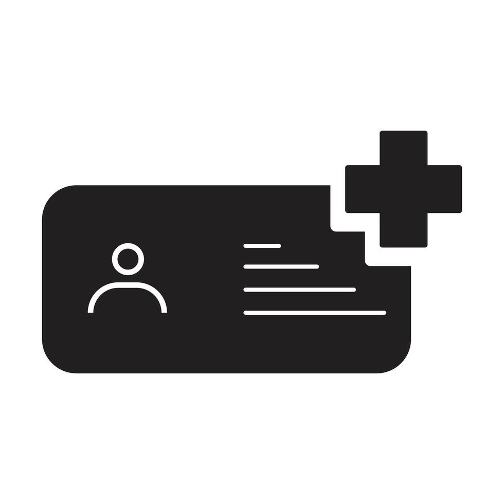 Medical card icon on white background vector