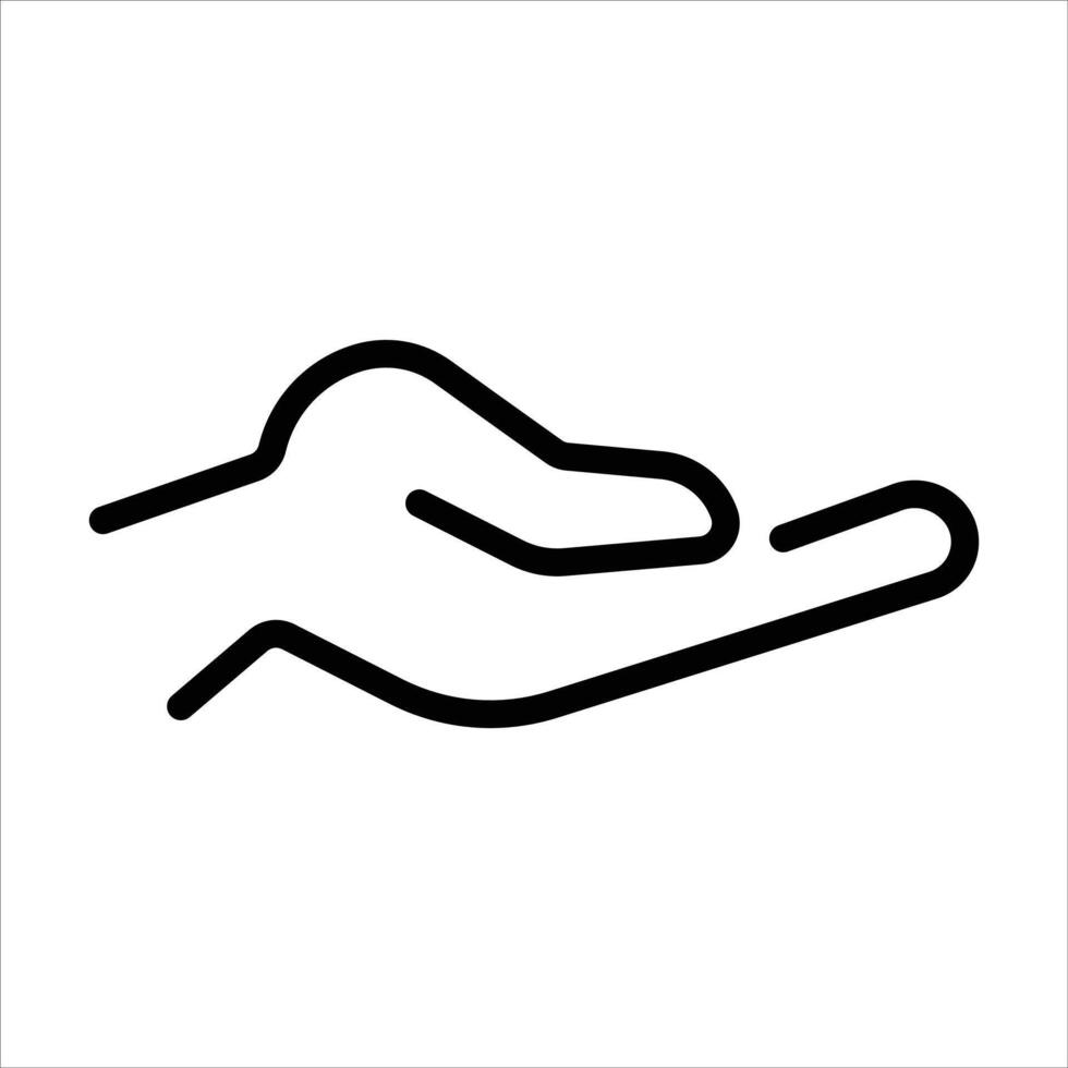 hand icon on white background vector