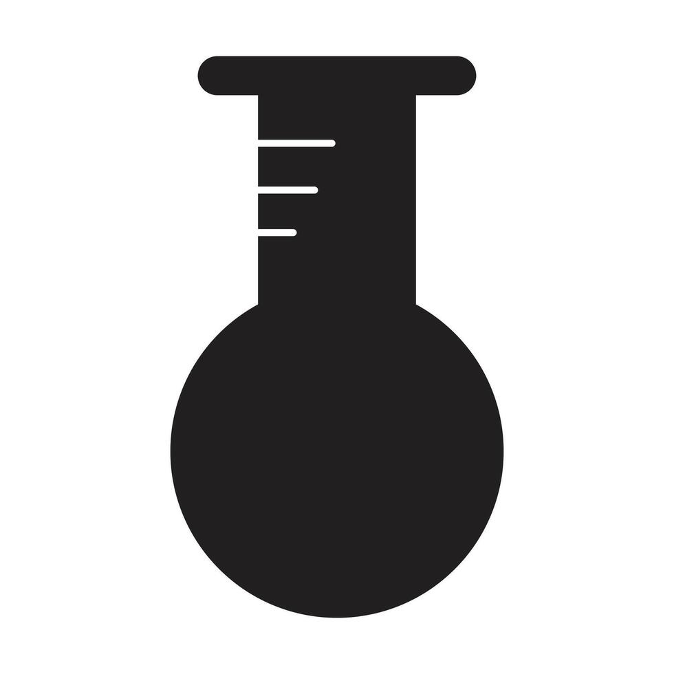 Beaker icon on white background vector