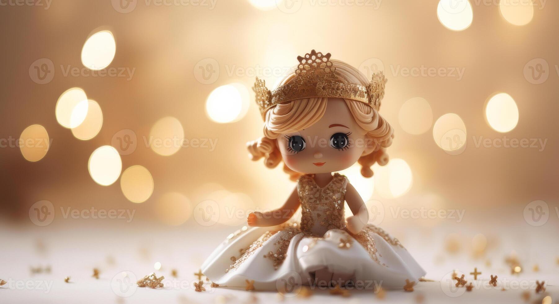 A toy doll sitting on the floor photo