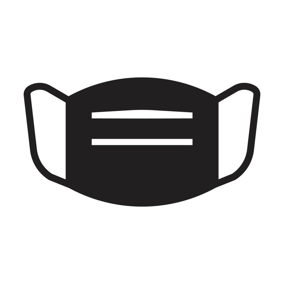 Medical mask icon on white background vector