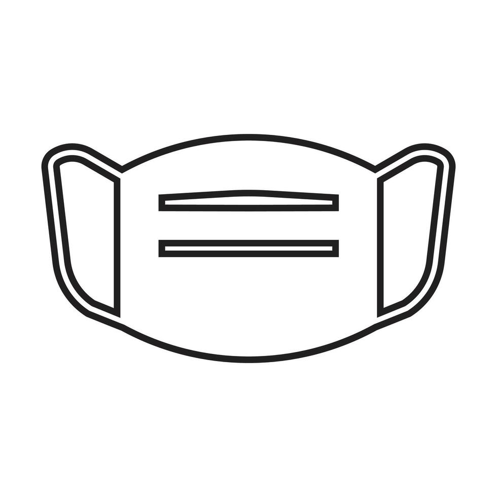 Medical mask icon on white background vector