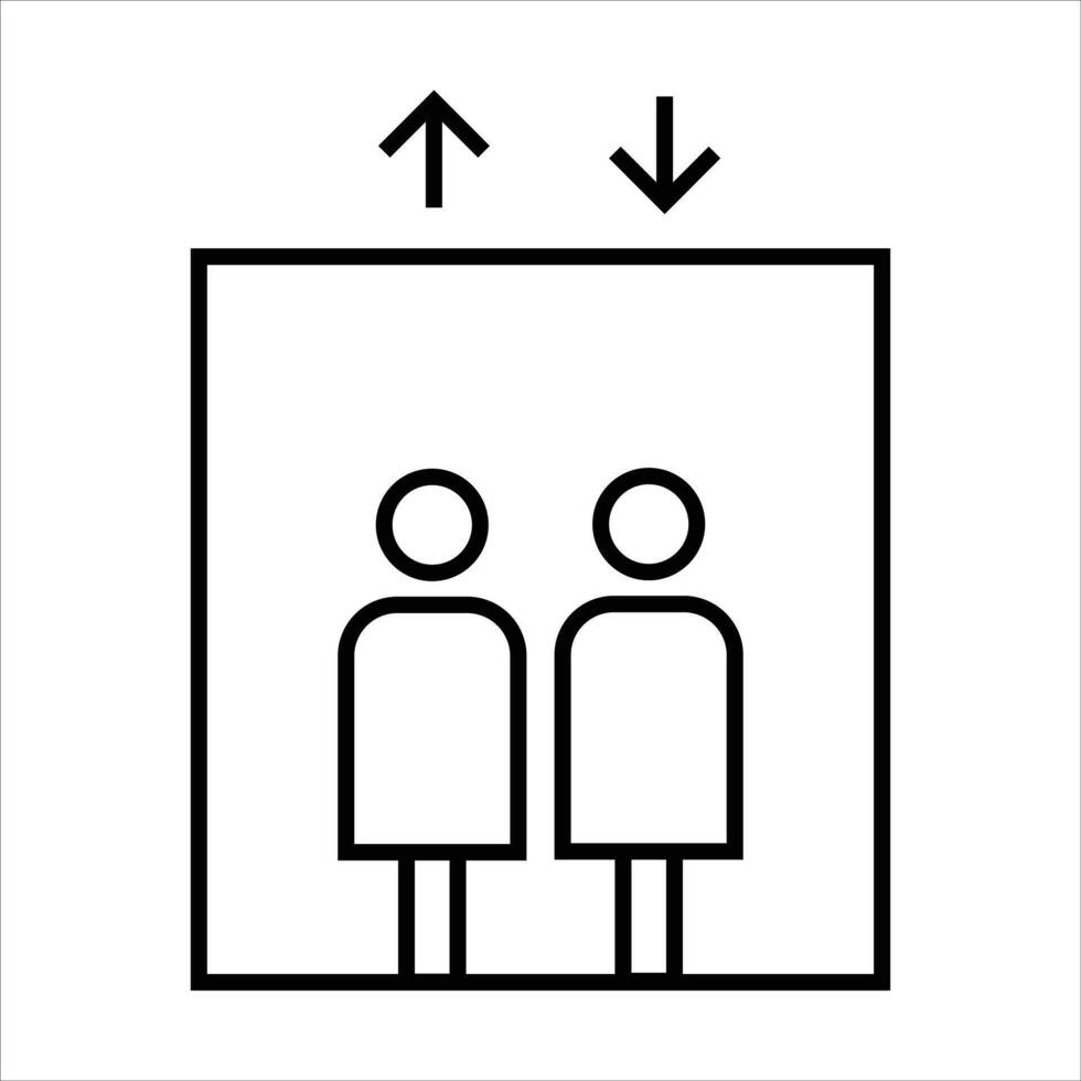 elevator icon on white background vector