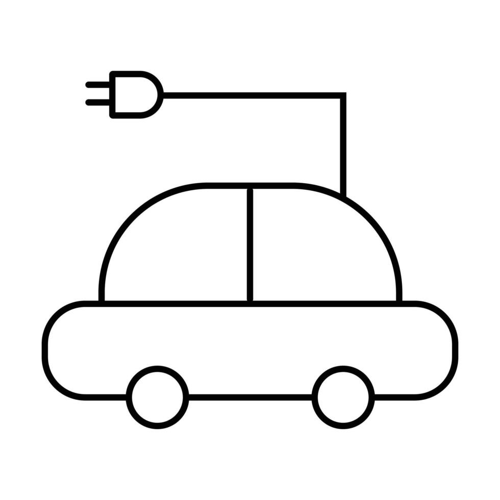 Electric car icon on white background vector