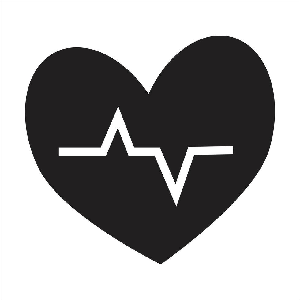 heart rate icon on white background vector