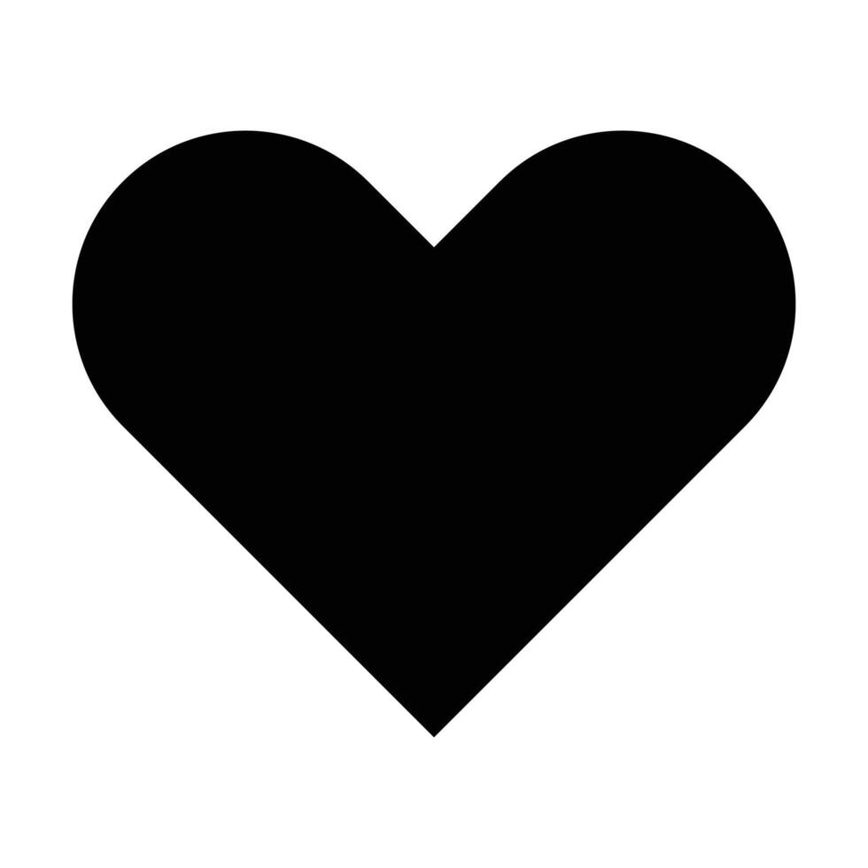 Heart icon on white background vector