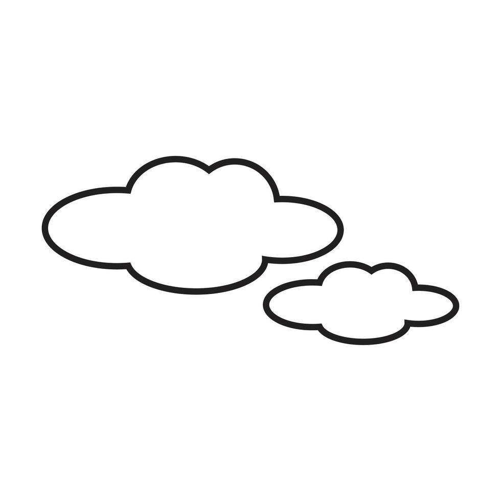 Cloud icon on white background vector