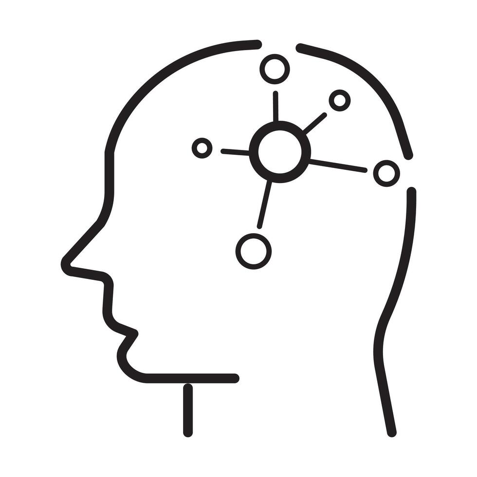 Brain neurology medical icon on white background vector