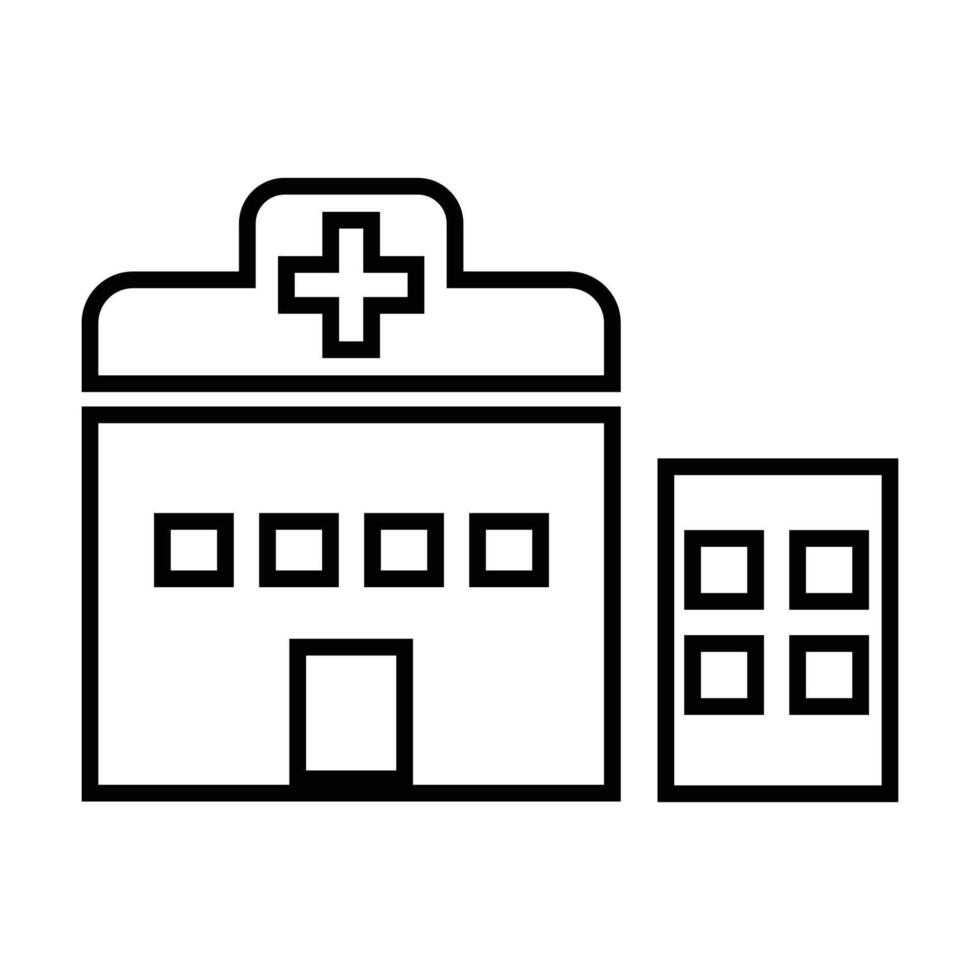 Hospital icon on white background vector