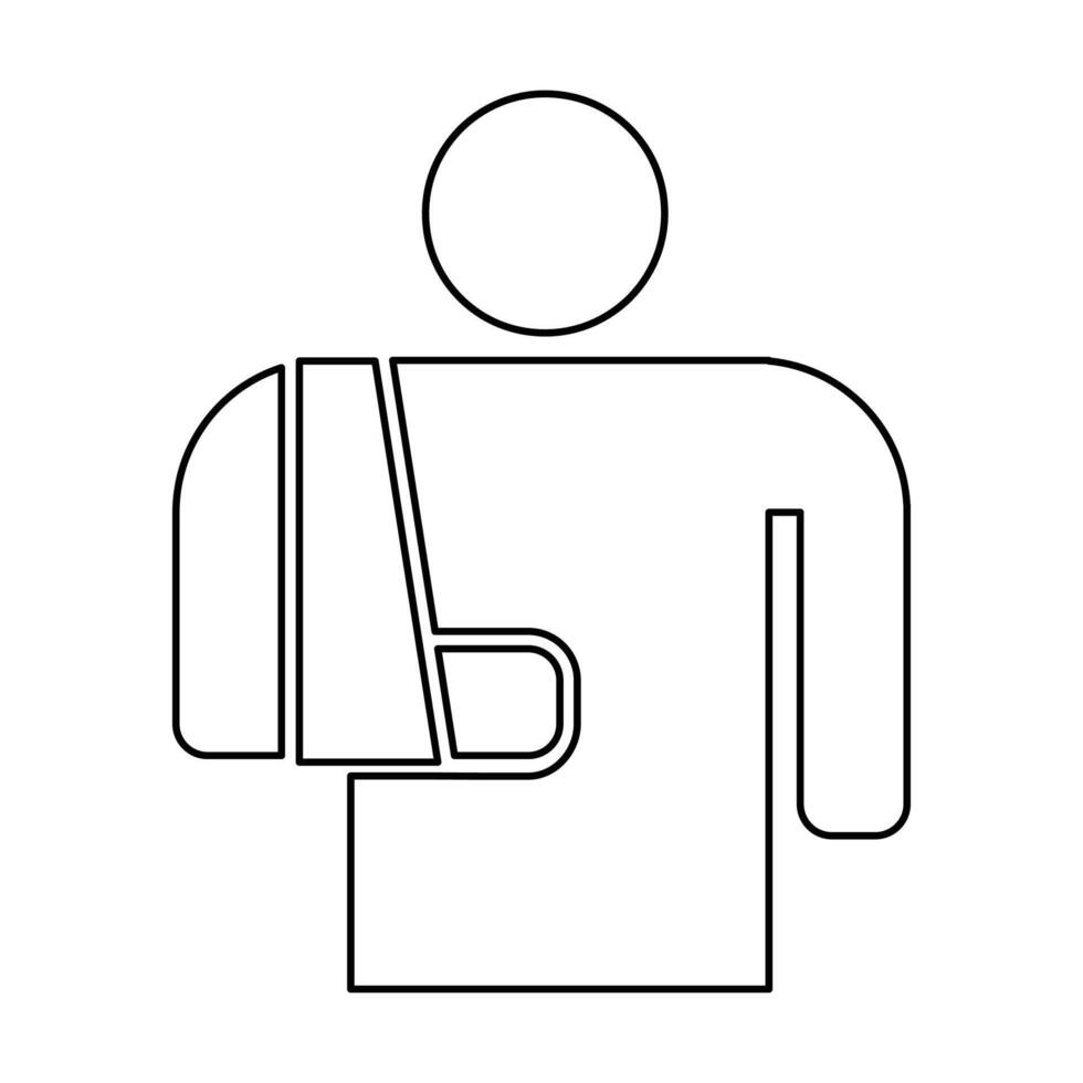 Injury icon on white background vector