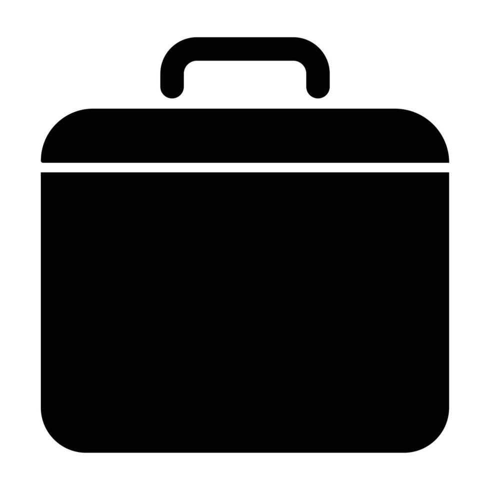 Suitcase icon on white background vector