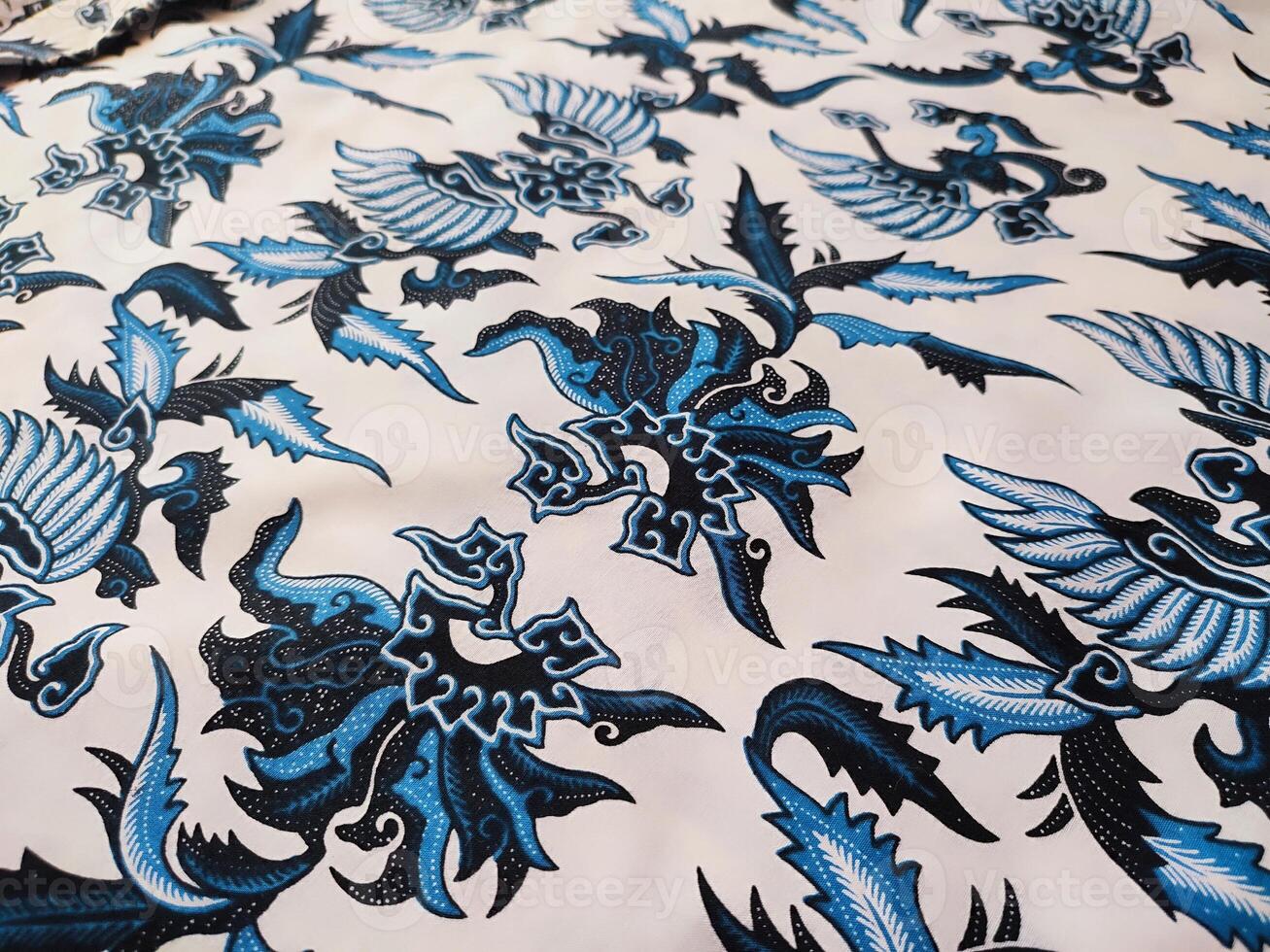 Details of the texture and pattern of Indonesian batik cloth photo