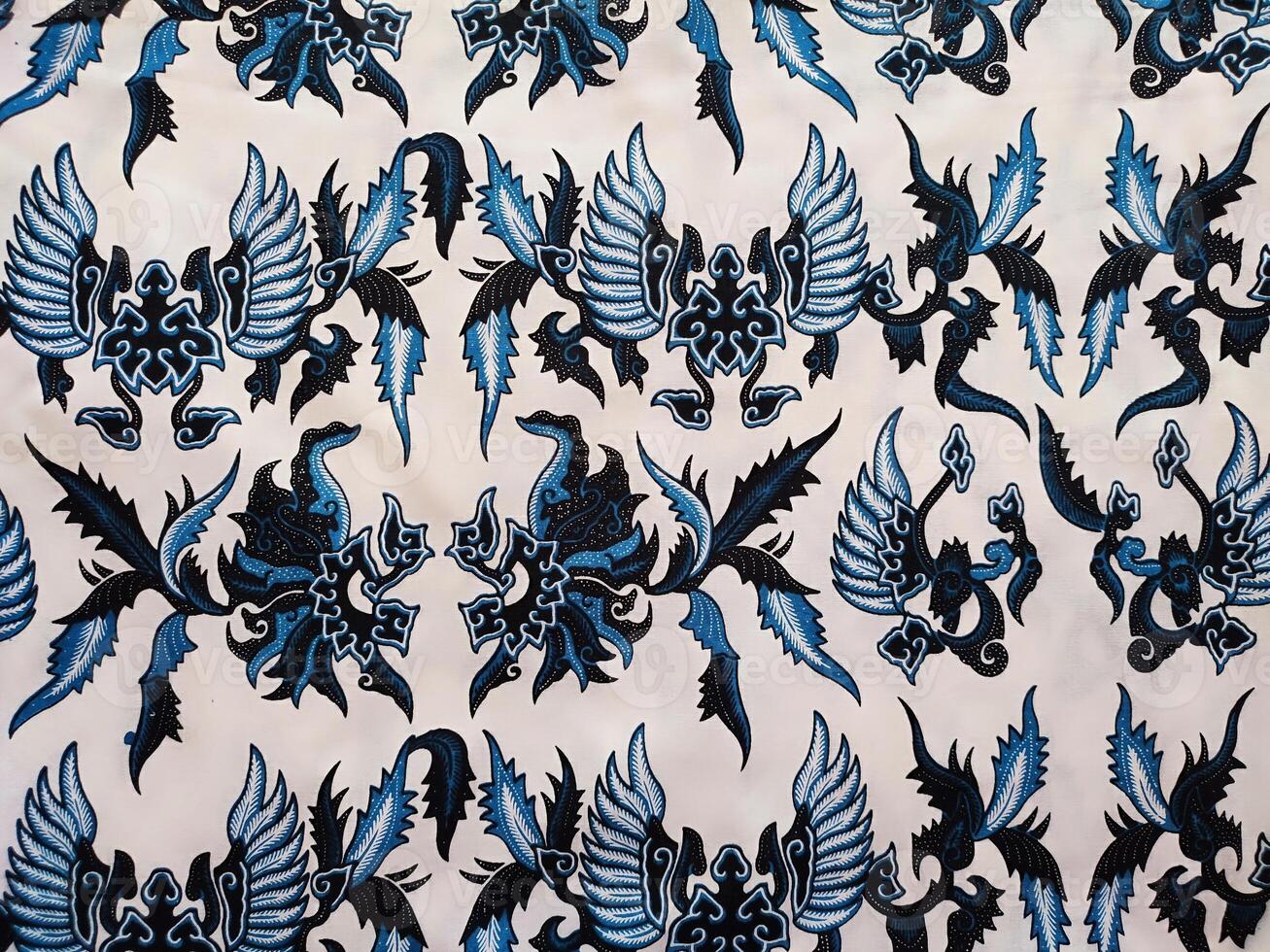 Details of the texture and pattern of Indonesian batik cloth photo