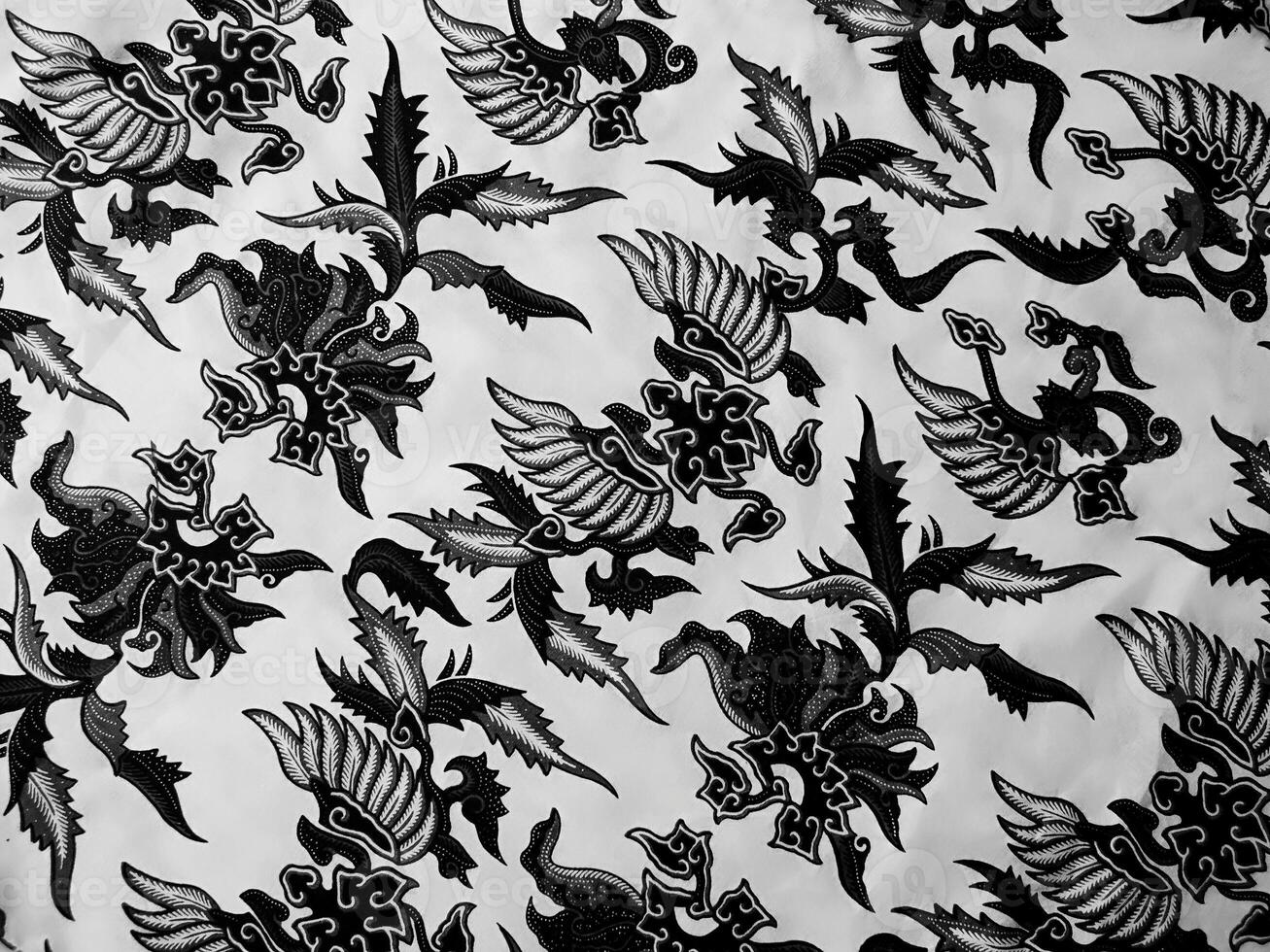 Details of the texture and pattern of Indonesian batik cloth photo
