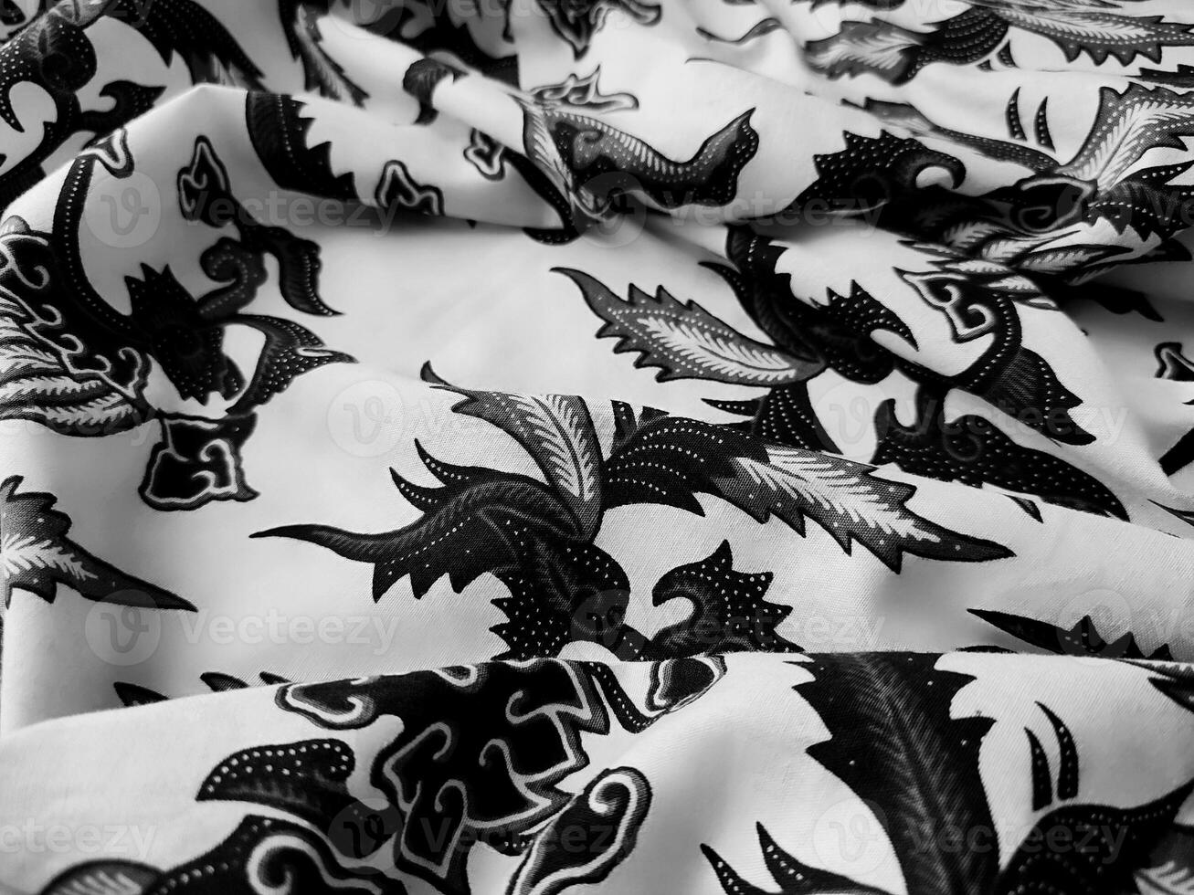 Details of the texture and pattern of Indonesian batik cloth photo