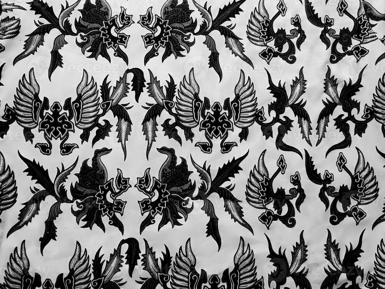 Details of the texture and pattern of Indonesian batik cloth photo
