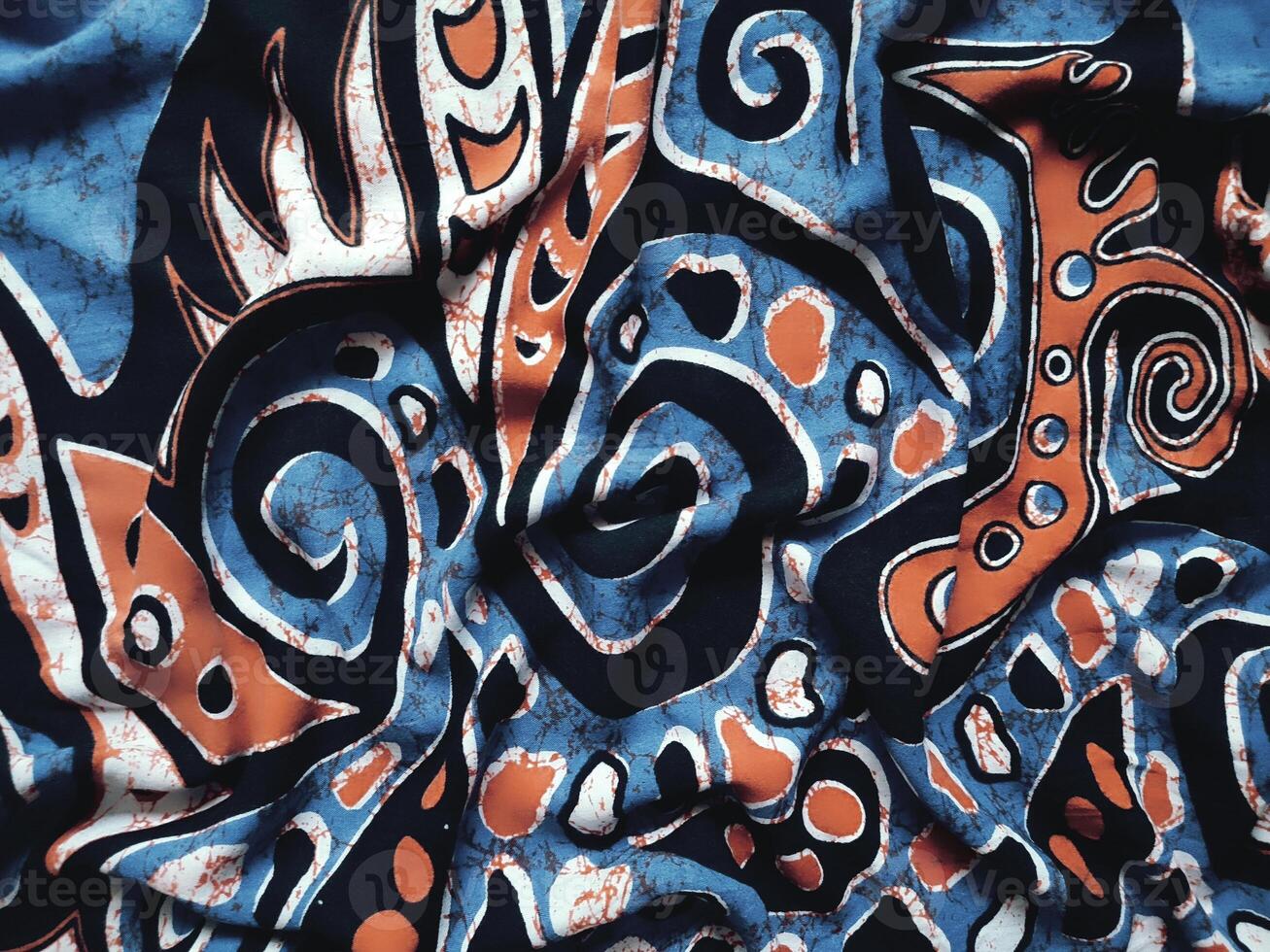 Indonesian Motif Batik Textile Patterns and Textures Modern 2d batik cloth ornaments photo