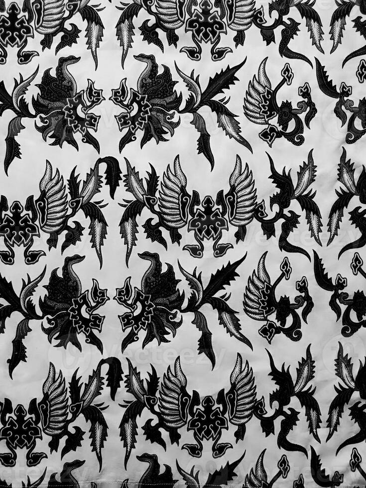 Details of the texture and pattern of Indonesian batik cloth photo