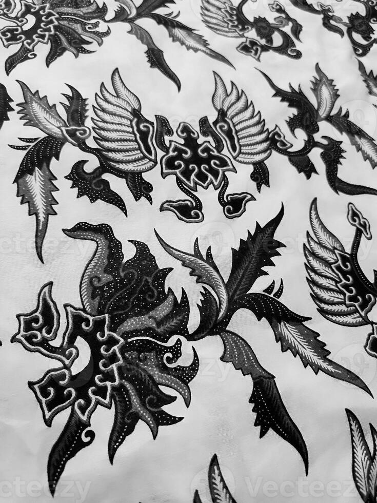 Details of the texture and pattern of Indonesian batik cloth photo