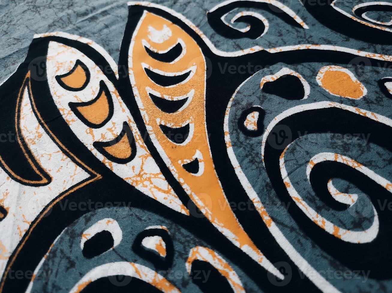 Indonesian Motif Batik Textile Patterns and Textures Modern 2d batik cloth ornaments photo