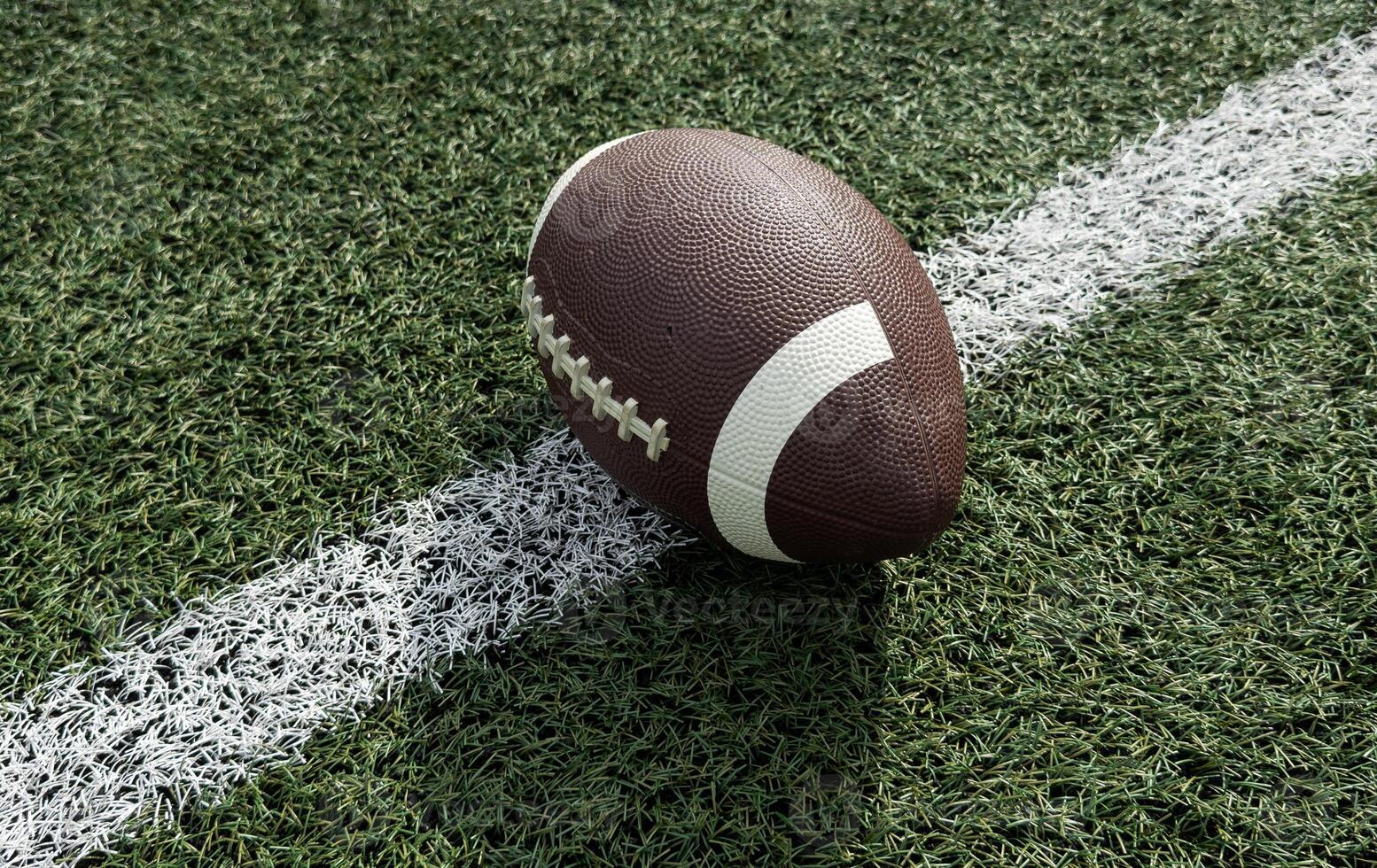 Closeup American Football isolate on background, Full American Football ball. photo