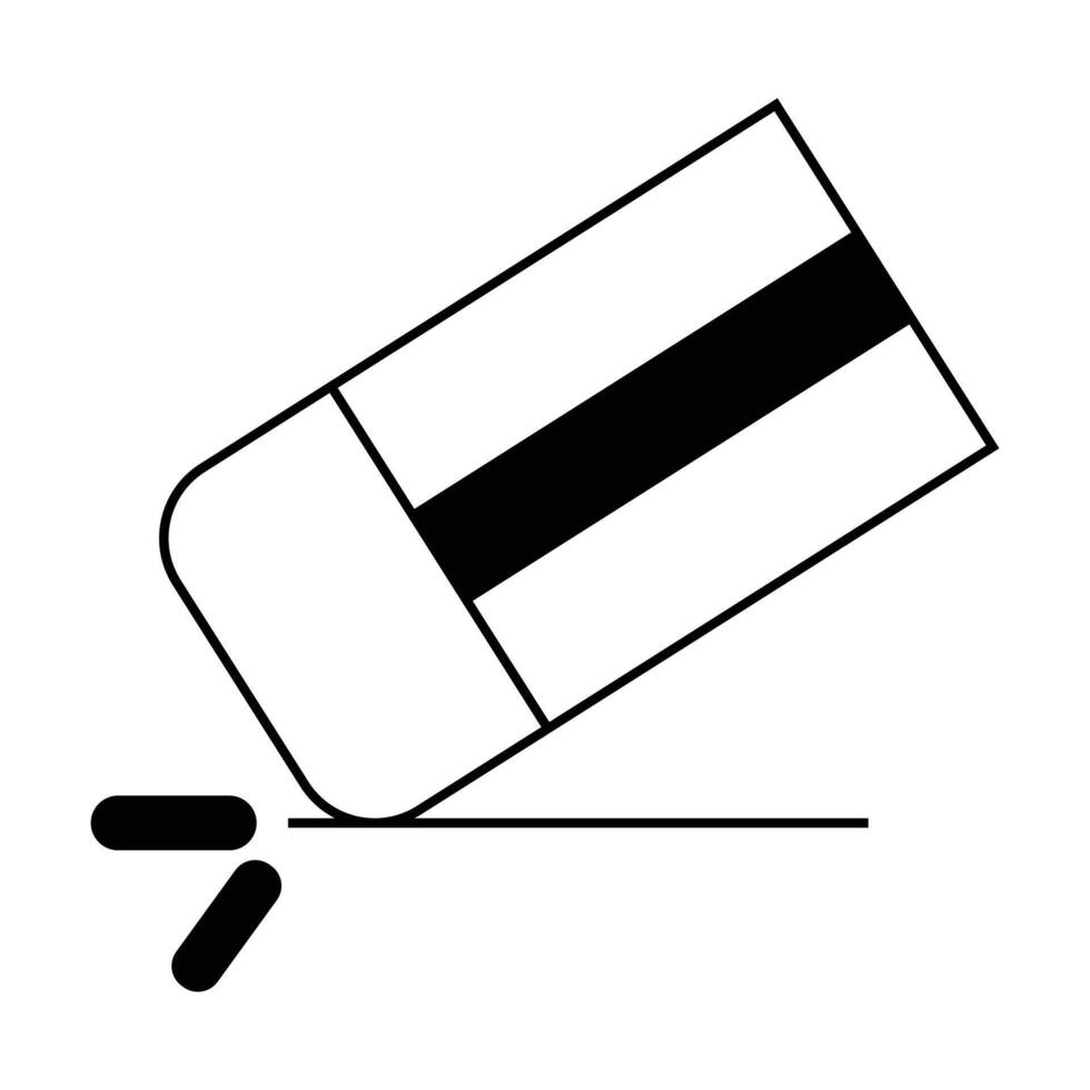 eraser icon on white background vector