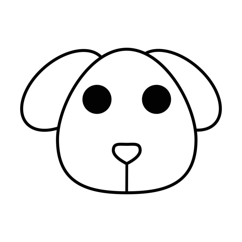 dog icon on white background vector