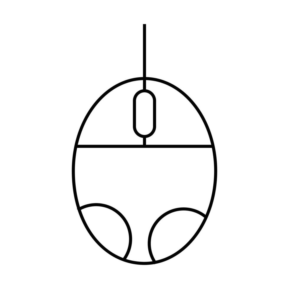 mouse icon on white background vector