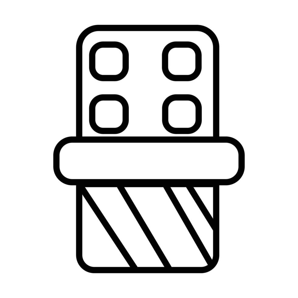chocolate icon on white background vector
