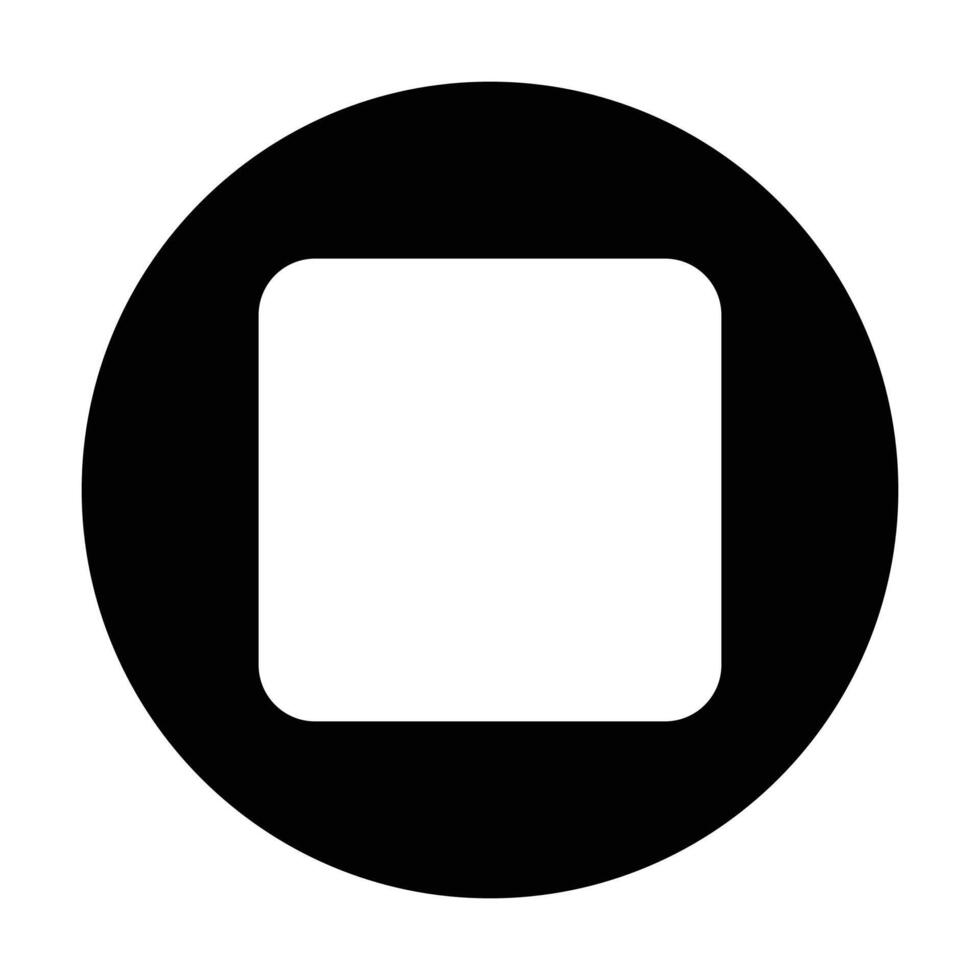 Stop Button icon on white background vector