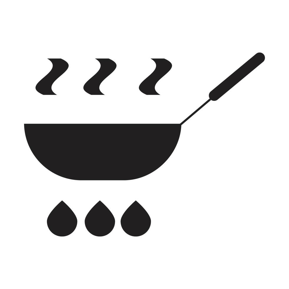 frying pan icon on white background vector