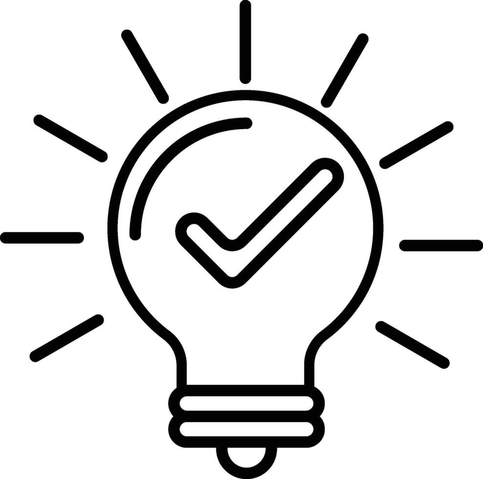 Idea flat icon clip art design object. Single high quality outline symbol of light bulb for web design or mobile app. vector