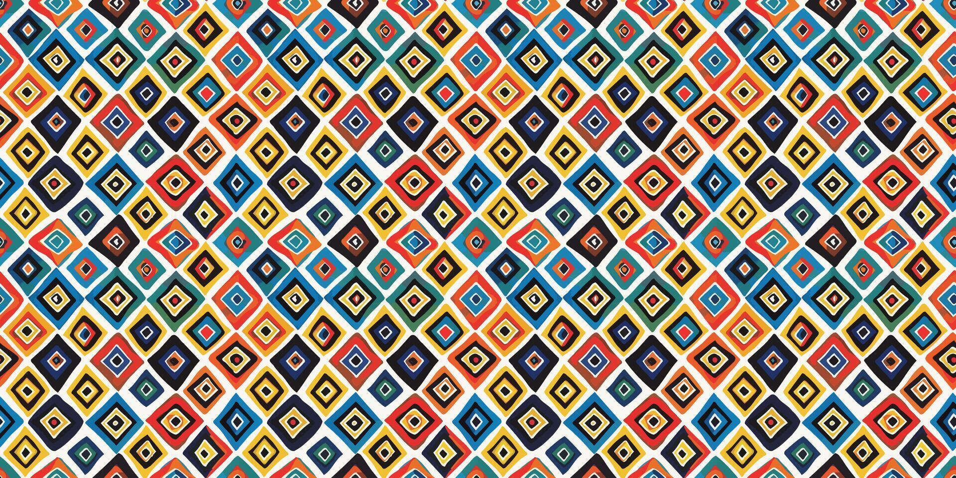 Colorful geometric seamless pattern design vector