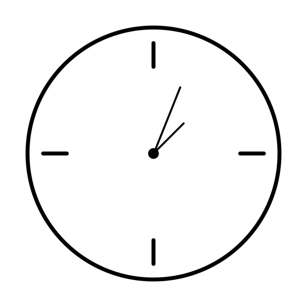 clock icon on white background vector