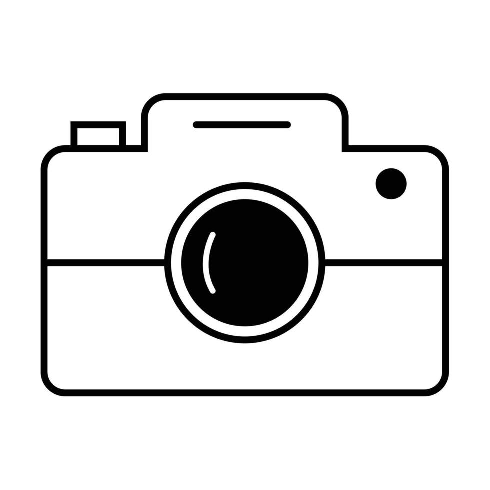 Camera icon on white background vector