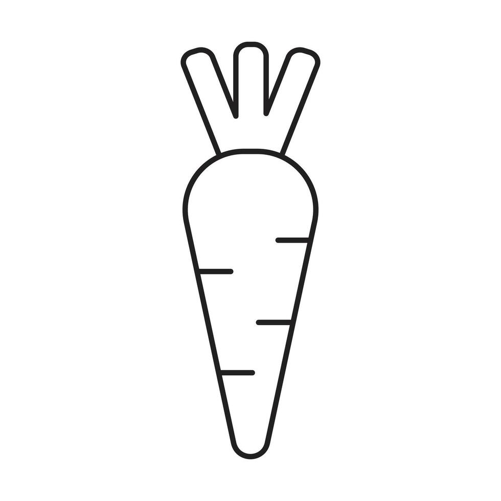 carrot icon on white background vector