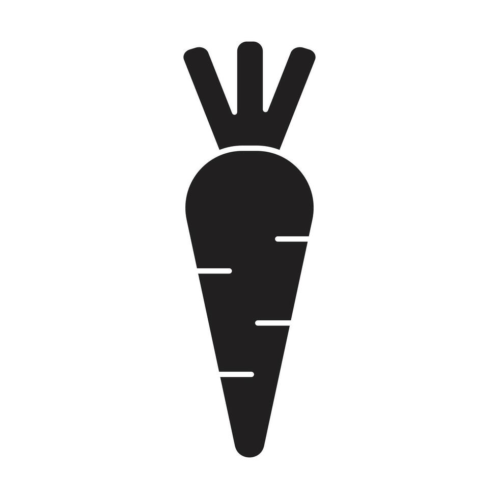 carrot icon on white background vector